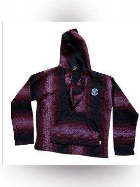 Artesanias Mr Molina | Black , Red & Pink Baja Hoodie | Back To Cali Mexico Made